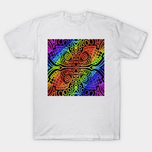 Rainbow Fish Pattern T-Shirt